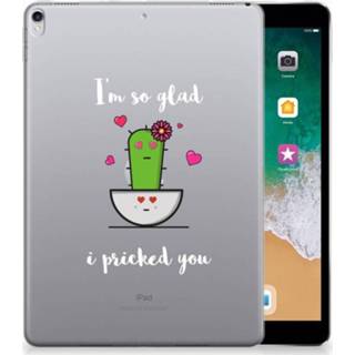 👉 Tablethoes Apple iPad Pro 10.5 Tablethoesje Design Cactus Glad 8718894644737