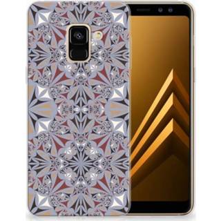 👉 Samsung Galaxy A8 (2018) TPU Hoesje Design Flower Tiles 8718894659410