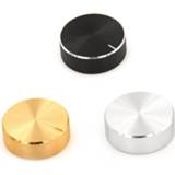 Shaft zwart zilver goud Black Silver Gold Aluminum Volume Control Rotary Knobs For 6mm Dia. Knurled Potentiometer