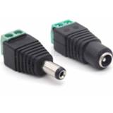 CCTV camera 1Pair Cameras 2.5 x 5.5 5.5*2.5mm Male Female DC Power Plug Jack Adapter Connector