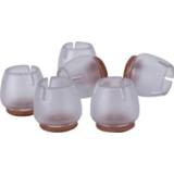 👉 Transparent silicone 16pcs Chair Leg Caps Cover Feet Pads Furniture Table Wood Floor Protectors Round Bottom Non-Slip Cups