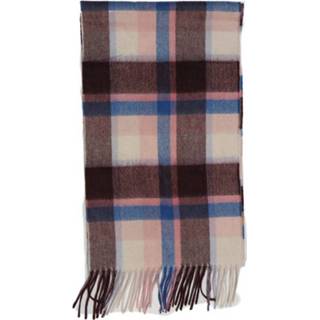 👉 Sjaal roze lamswol nederlands Country Plaid Pink