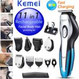 👉 Beard trimmer 11 in 1 Electric Hair Trimmers Rechargeable Clipper Shaver Men Shaving Machine Cutting Nose