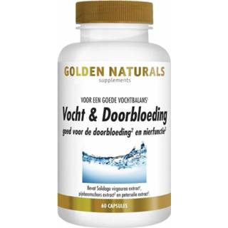 Golden Naturals Vocht Doorbloeding Capsules gezondheid voedingssupplementen Gezondheid voedingssupplementen Golden Naturals Vocht & Doorbloeding Capsules 8718164647406