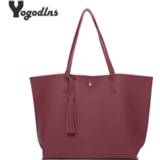 👉 Women Messenger Bags Leather Casual Tassel Handbags Female Designer Bag Vintage Big Size Tote Shoulder Bag High Quality bolsos