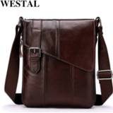 👉 WESTAL Men Leather Messenger Bag Men's shoulder bag Genuine Leather Men's Small Casual Flap male Crossbody Bags For men 8240