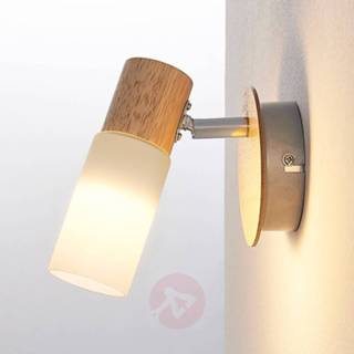 Wit warmwit a+ houten glas spot Christoph met LED lamp