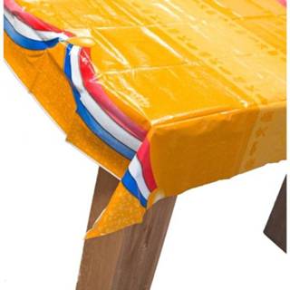 Tafelkleed active oranje kunststof tafelkleden 180 x 130 cm