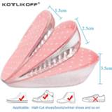 👉 Shoe silicone gel vrouwen KOTLIKOFF Women Increase Height Shoes Sole Autohesion Stealth Increased Half Heel Insoles Damping Buffer Pads