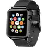 👉 Armband zwart regular gesp fashion Just in Case Milanees voor Apple Watch 42/44mm - 42mm, 44mm 8718722876675