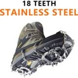 Shoe steel YUEDGE Stainless 18 Teeth Universal Anti Slip Ice Snow Boot Grips Traction Cleats Crampon Spikes