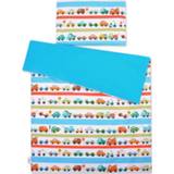 👉 Dekbedovertrek katoen blauw Stoere Auto's 140x200cm