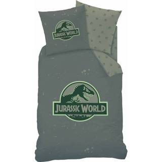 👉 Dekbedovertrek katoen antraciet Jurassic World Logo 3272760460340