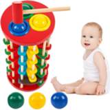 👉 Ladder kinderen baby's Wooden Toys Batting Hand Knock The Ball Montessori Mathematics Early Educational Colorful For Children Kids Baby