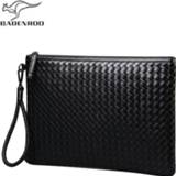 👉 Handtas leather large Badenroo Brands Men bag Weave Knitting Clutch Shoulder Wallet Handy Handbags Day Clutches Male Purses