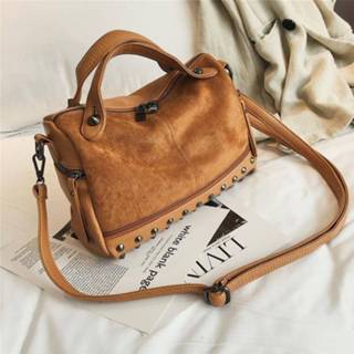 👉 Handtas PU leather vrouwen LEFTSIDE Rivet Big Handbag For Women 2018 High Capacity Shoulde Bags Female Crossbody Bag Soft Messenger Winter