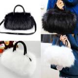 👉 Messenger bag small vrouwen New Lovely women bags Faux Rabbit Fur for Crossbody Shoulder Winter