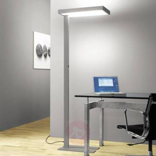 👉 Vloer lamp C EVG a++ zilvergrijs aluminium Vloerlamp Factory voor kantoor, dubbel schakelbaar