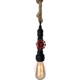 👉 Hanglamp lichtbruin zwart hennep touw a++ Vintage met hennepkabel -
