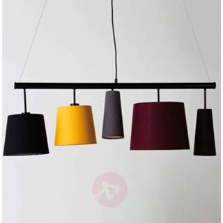 👉 Hang lamp ijzer a++ zwart KARE Parecchi Colore - Hanglamp, vijf kappen