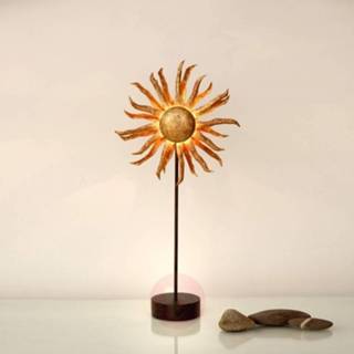 👉 Tafel lamp gouden metaal warmwit goud a+ LED Tafellamp Sonne
