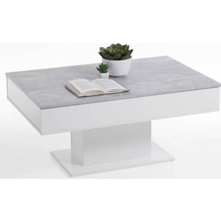 👉 Salontafel grijs wit spaanplaat Avola 100 cm breed in beton met