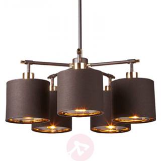 👉 Hang lamp messing metaal donkerbruin a++ bruin Balance - hanglamp in met 5 lampen