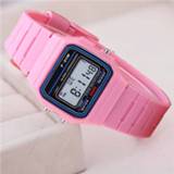 👉 Watch roze silicone jongens meisjes Pink Children Digital Watches Strap Boys Girls Electronic Chronograph Alarm Cute Students LED Clock Montre Enfant