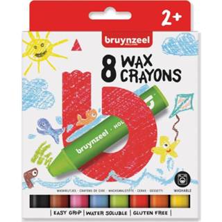 👉 Waskrijt kinderen Bruynzeel Kids waskrijt, set van 8 stuks in geassorteerde kleuren 8712079420871