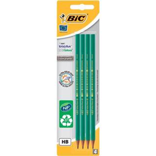 👉 Potlood Bic Evolution 650 HB, met gom, blister van 4 stuks