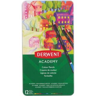 👉 Kleurpotlood blik Derwent Academy , van 12 stuks in geassorteerde kleuren 5028252269865