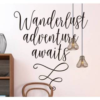 👉 Muursticker nederlands Tekst wanderlust adventure awaits