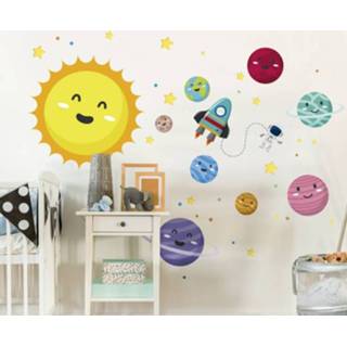 👉 Muursticker nederlands kinderen Kinderkamer zonnestelsel