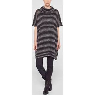 👉 Poncho mohair vrouwen zwart uni met kraag 5397036840805