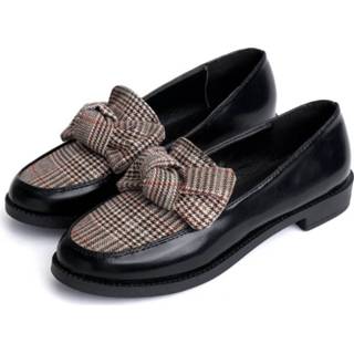 👉 Loafers other zwart One Size vrouwen Black Bowknot Detail Stitching