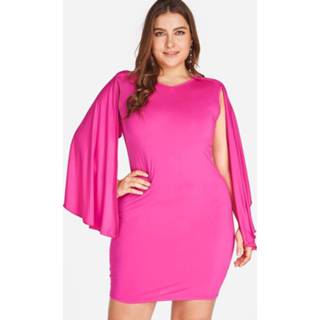 👉 Dress rose cotton One Size vrouwen Plus Cape Mini