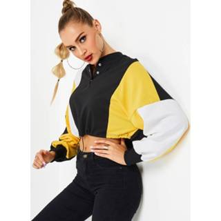 👉 Pullover other One Size vrouwen color block Single Breasted Design Long Sleeves Sweatshirt