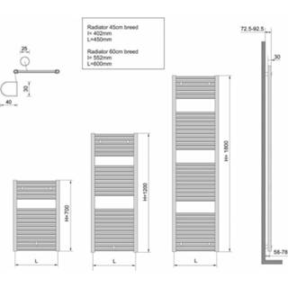 👉 Design radiatoren antraciet Elara radiator 1185 x 600 midden/onder aansluiting