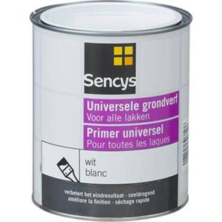 👉 Grond verf male wit Sencys grondverf universeel 250ml 8711216403760