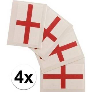 👉 Vlag active multi kunststof 4x stuks Engelse tattoeage