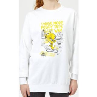 👉 Trui s wit vrouwen Looney Tunes Tweety Dames -