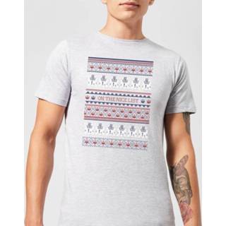 👉 Star Wars On The Nice List Pattern kerst T-shirt - Grijs - 5XL - Grijs