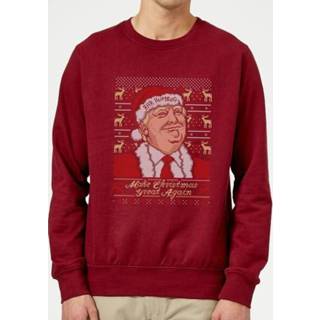 👉 Harry Potter Gryffindor Crest Christmas Sweatshirt - Burgundy - L - Burgundyrood