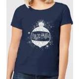 👉 Harry Potter Yule Ball Baubel Women's Christmas T-Shirt - Navy - XXL - Navy blauw