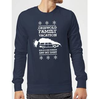 👉 National Lampoon Griswold Vacation Ugly Knit Christmas Sweatshirt - Navy - 5XL - Navy blauw