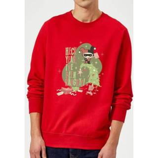 👉 DC Heck Yeah I've Been Naughty! Christmas Sweatshirt - Red - XXL - Rood
