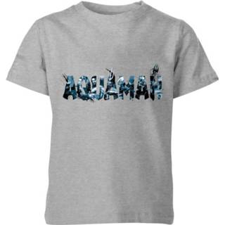 👉 Aquaman Chest Logo Kids' T-Shirt - Grey - 11-12 Years - Grijs