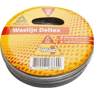 👉 Waslijn Deltafix 3,5 mm 30 meter geplastificeerd - 1 stuk 8711517038760