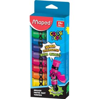 👉 Plakkaatverf Maped Color'Peps plakkaatverf, tubes van 12 ml, ophangdoos met in geassorteerde kleuren 3154148105107
