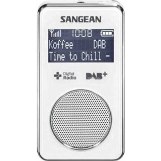 👉 Wit Sangean DPR-35 DAB+ Zakradio DAB+, FM Herlaadbaar 4711317994314